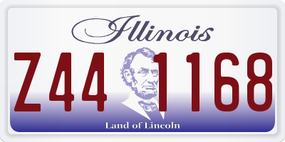 IL license plate Z441168