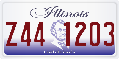 IL license plate Z441203