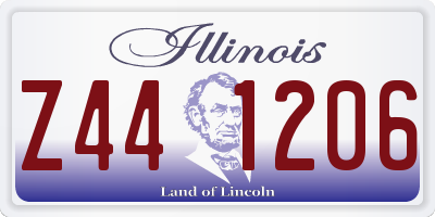 IL license plate Z441206