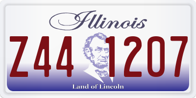 IL license plate Z441207
