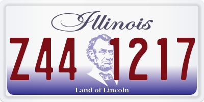 IL license plate Z441217