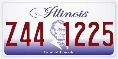 IL license plate Z441225