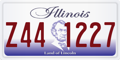 IL license plate Z441227