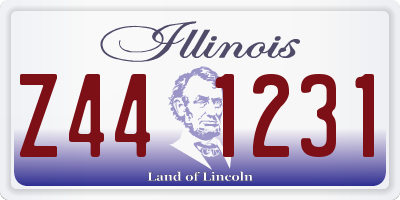 IL license plate Z441231