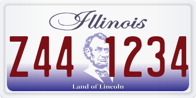 IL license plate Z441234