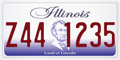 IL license plate Z441235