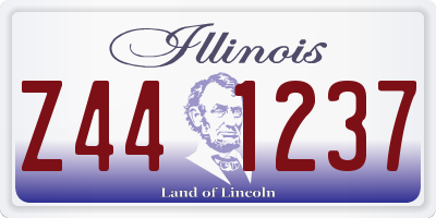 IL license plate Z441237