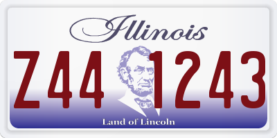 IL license plate Z441243