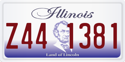 IL license plate Z441381