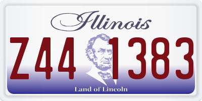 IL license plate Z441383