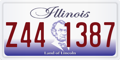 IL license plate Z441387