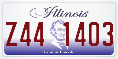 IL license plate Z441403