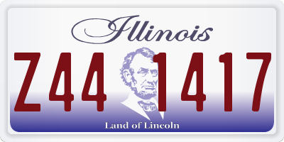 IL license plate Z441417