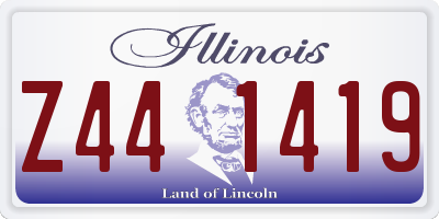 IL license plate Z441419