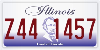 IL license plate Z441457