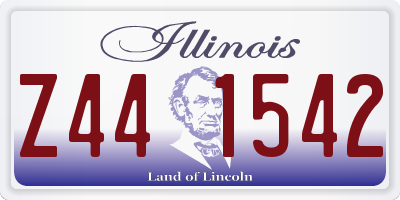 IL license plate Z441542