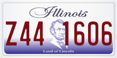 IL license plate Z441606