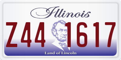 IL license plate Z441617