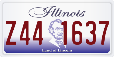 IL license plate Z441637