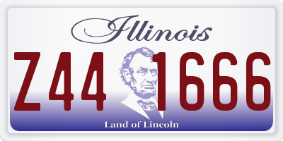 IL license plate Z441666