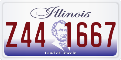 IL license plate Z441667