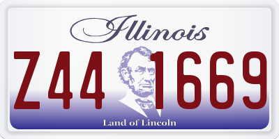 IL license plate Z441669