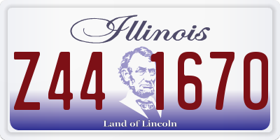 IL license plate Z441670