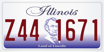 IL license plate Z441671