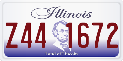 IL license plate Z441672