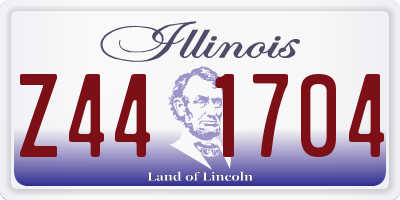 IL license plate Z441704