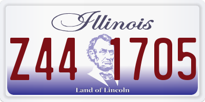 IL license plate Z441705