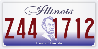 IL license plate Z441712