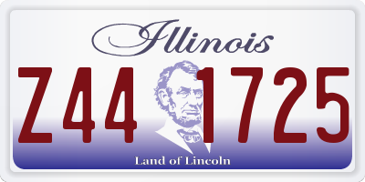 IL license plate Z441725