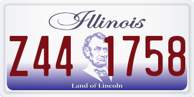 IL license plate Z441758