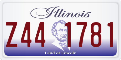IL license plate Z441781