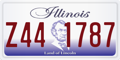 IL license plate Z441787