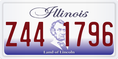 IL license plate Z441796