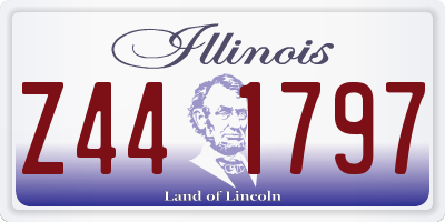 IL license plate Z441797