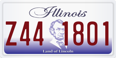 IL license plate Z441801