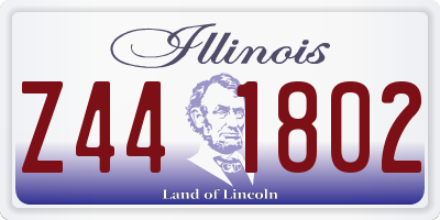 IL license plate Z441802