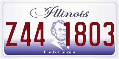 IL license plate Z441803
