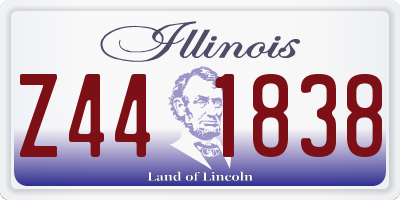 IL license plate Z441838