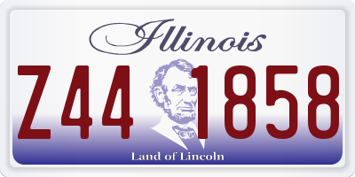 IL license plate Z441858
