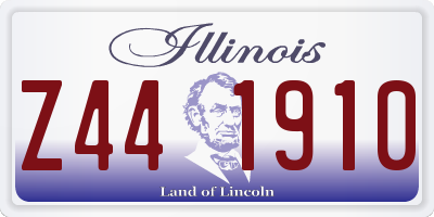 IL license plate Z441910