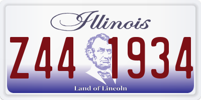 IL license plate Z441934