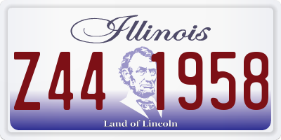 IL license plate Z441958