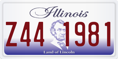 IL license plate Z441981