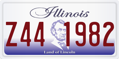 IL license plate Z441982