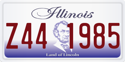 IL license plate Z441985