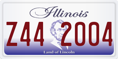 IL license plate Z442004